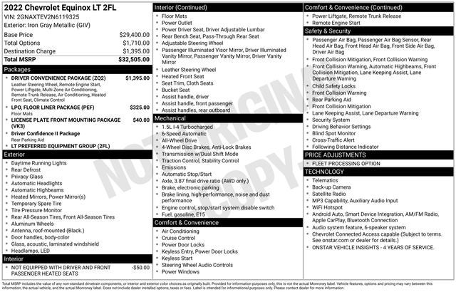2022 Chevrolet Equinox AWD 2FL