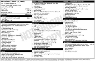 2017 Toyota Corolla XLE
