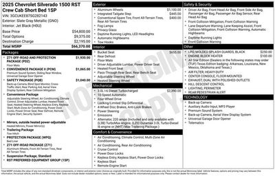 2025 Chevrolet Silverado 1500 4WD Crew Cab Short Bed RST