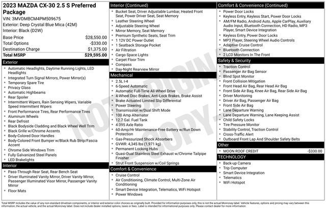 2023 Mazda Mazda CX-30 2.5 S Preferred