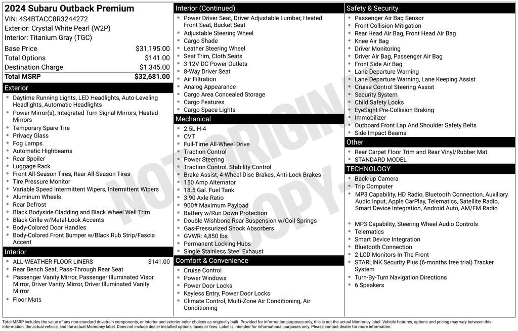 2024 Subaru Outback Premium