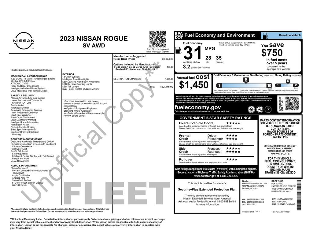2023 Nissan Rogue SV Intelligent AWD