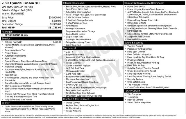 2023 Hyundai TUCSON SEL