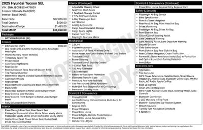 2025 Hyundai TUCSON SEL