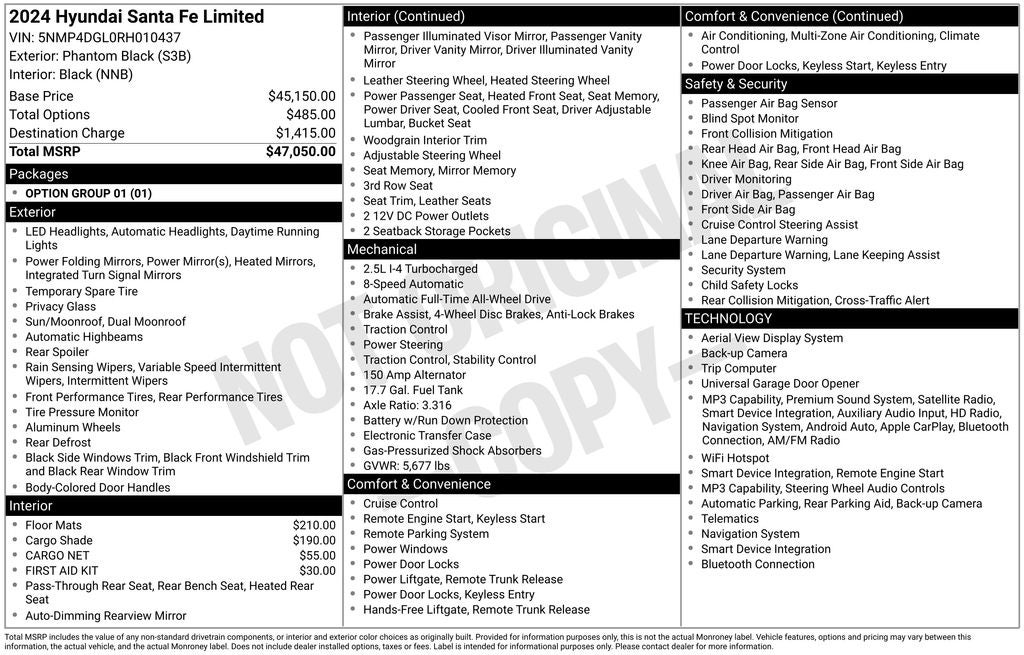 2024 Hyundai SANTA FE Limited