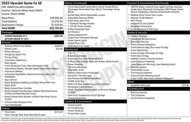 2023 Hyundai SANTA FE SE