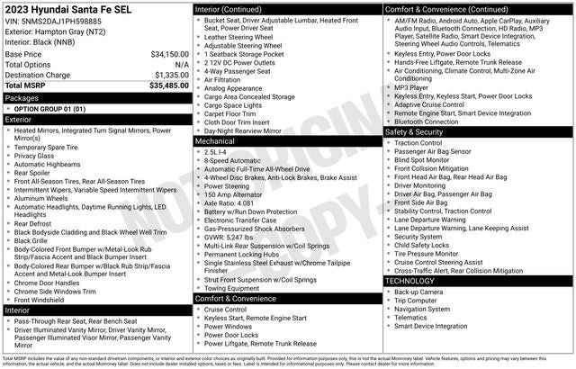 2023 Hyundai SANTA FE SEL