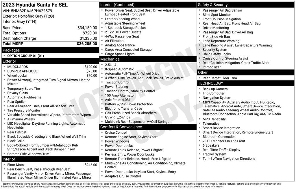 2023 Hyundai SANTA FE SEL