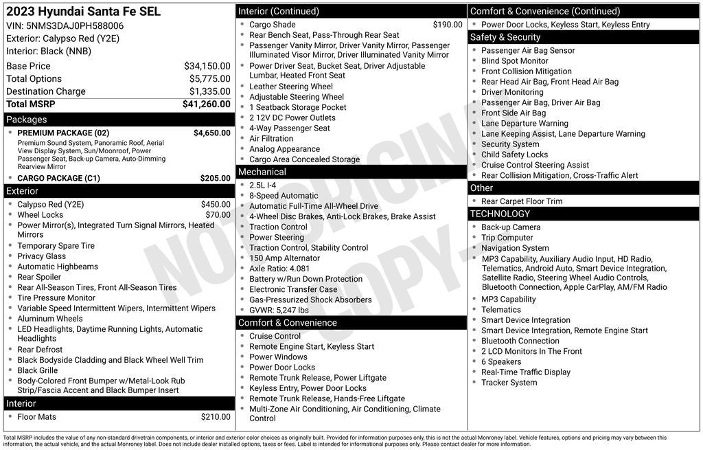 2023 Hyundai SANTA FE SEL