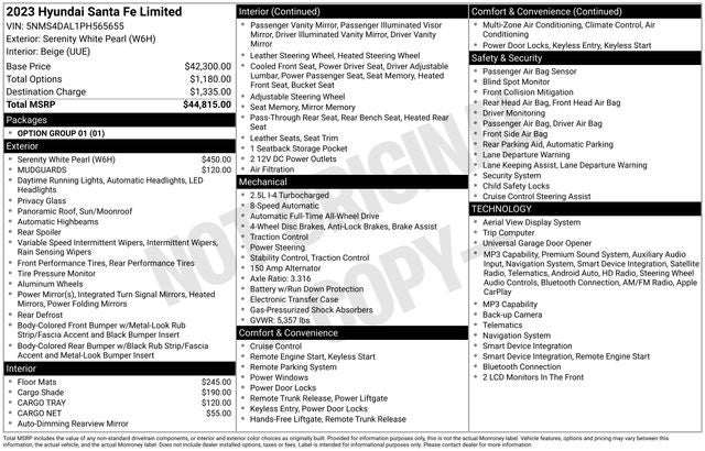 2023 Hyundai SANTA FE Limited