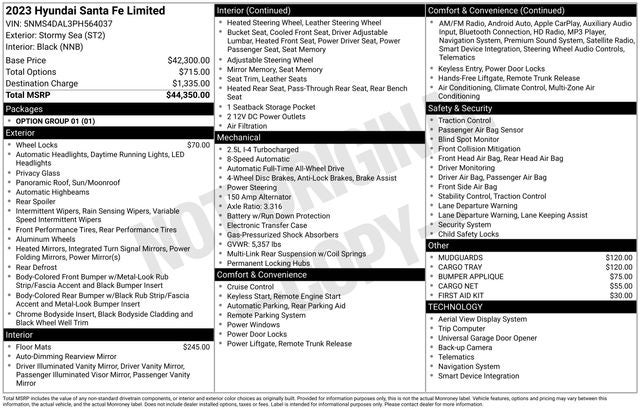 2023 Hyundai SANTA FE Limited