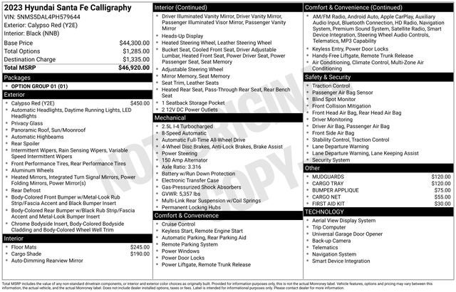 2023 Hyundai SANTA FE Calligraphy