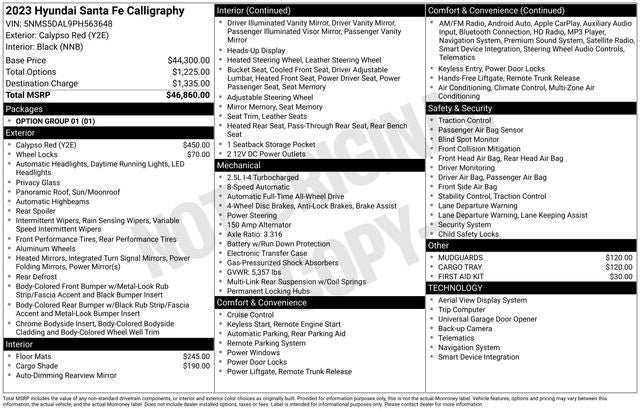 2023 Hyundai SANTA FE Calligraphy