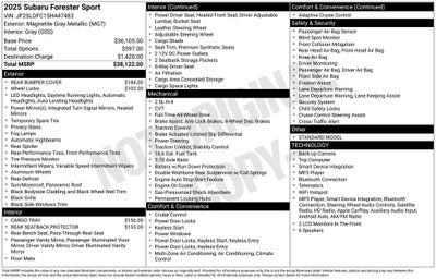 2025 Subaru Forester Sport