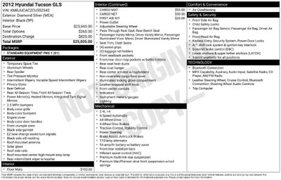 2012 Hyundai TUCSON GLS