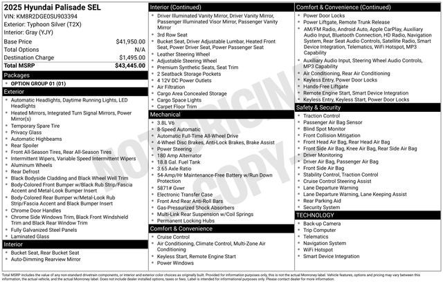 2025 Hyundai PALISADE SEL