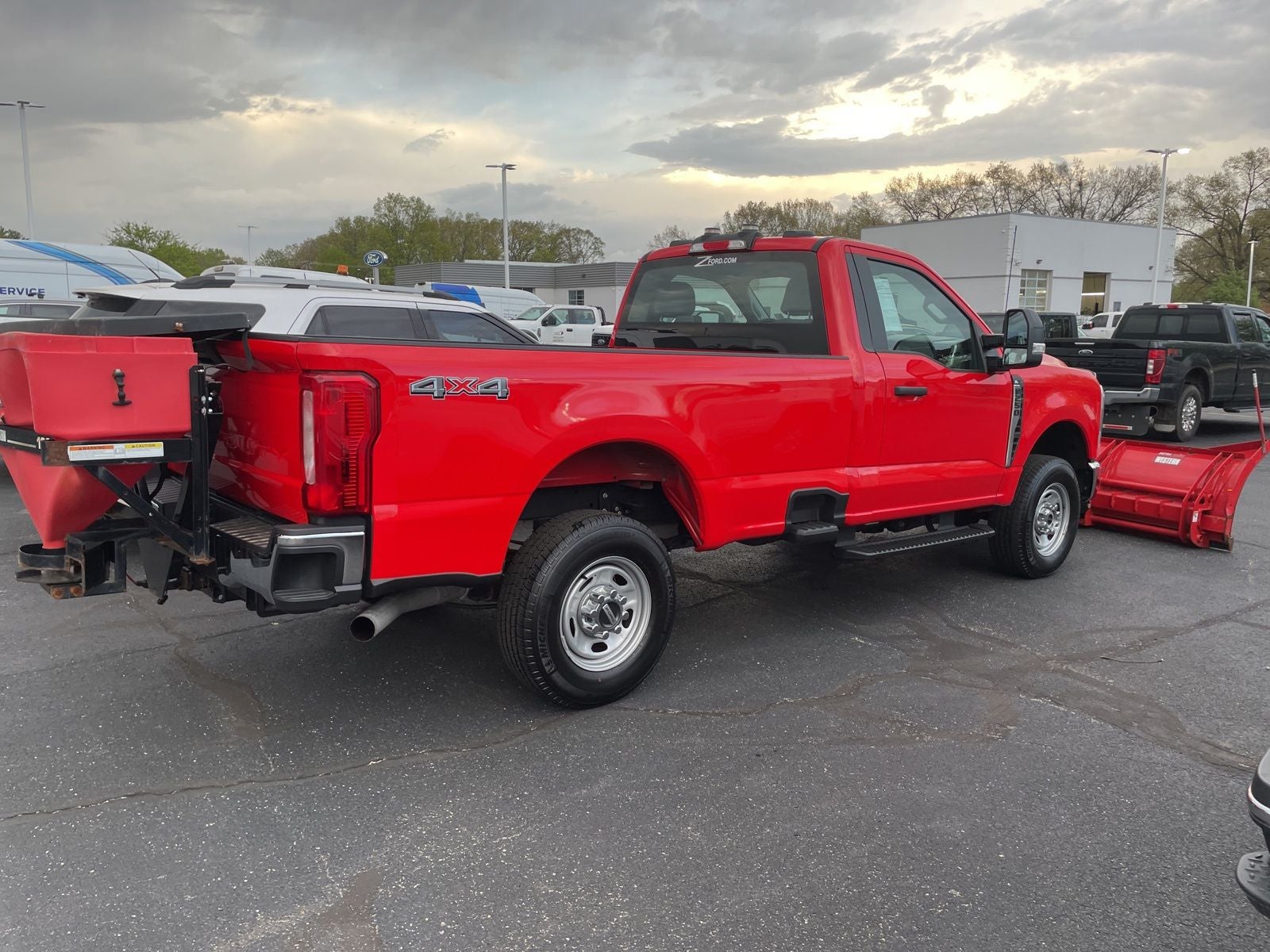 2024 Ford F-250SD XL 8-11' Wide Out Plow and Salt Spreader