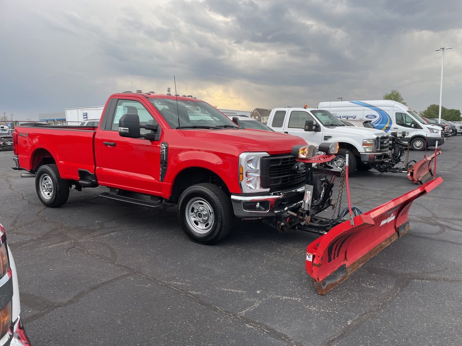 2024 Ford F-250SD XL 8-11' Wide Out Plow and Salt Spreader