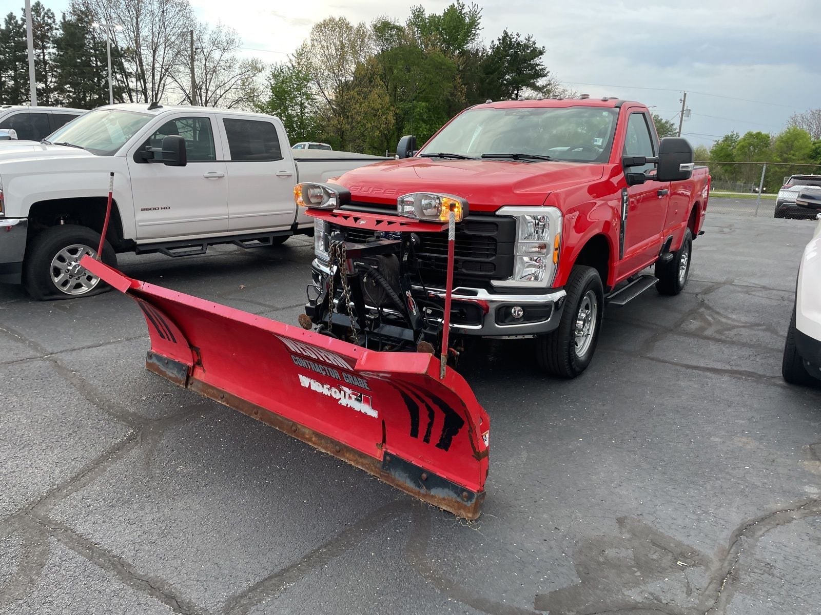 2024 Ford F-250SD XL 8-11' Wide Out Plow and Salt Spreader